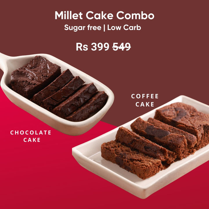 Chocolate Cake (150g) & Coffee Cake (150g) - Eggless Cake Combo - Artinci#sugar - free##diabetic - friendly##weightloss#