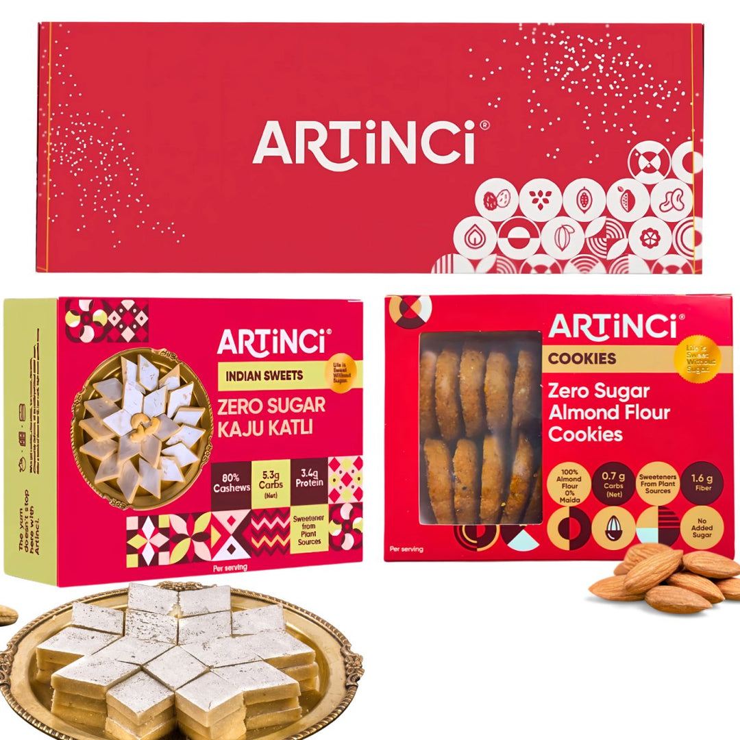 Kaju Katli (200g) & Almond cookies (185g) Combo - Artinci#sugar - free##diabetic - friendly##weightloss#