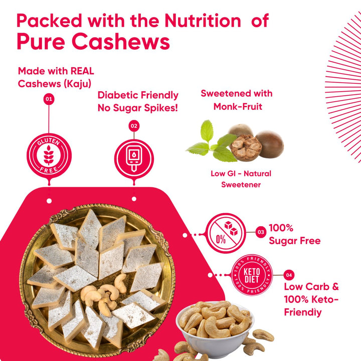 Kaju Katli | Low carb | Keto Friendly | Sugar Free | Diabetic Friendly | Vegan - Artinci#sugar - free##diabetic - friendly##weightloss#