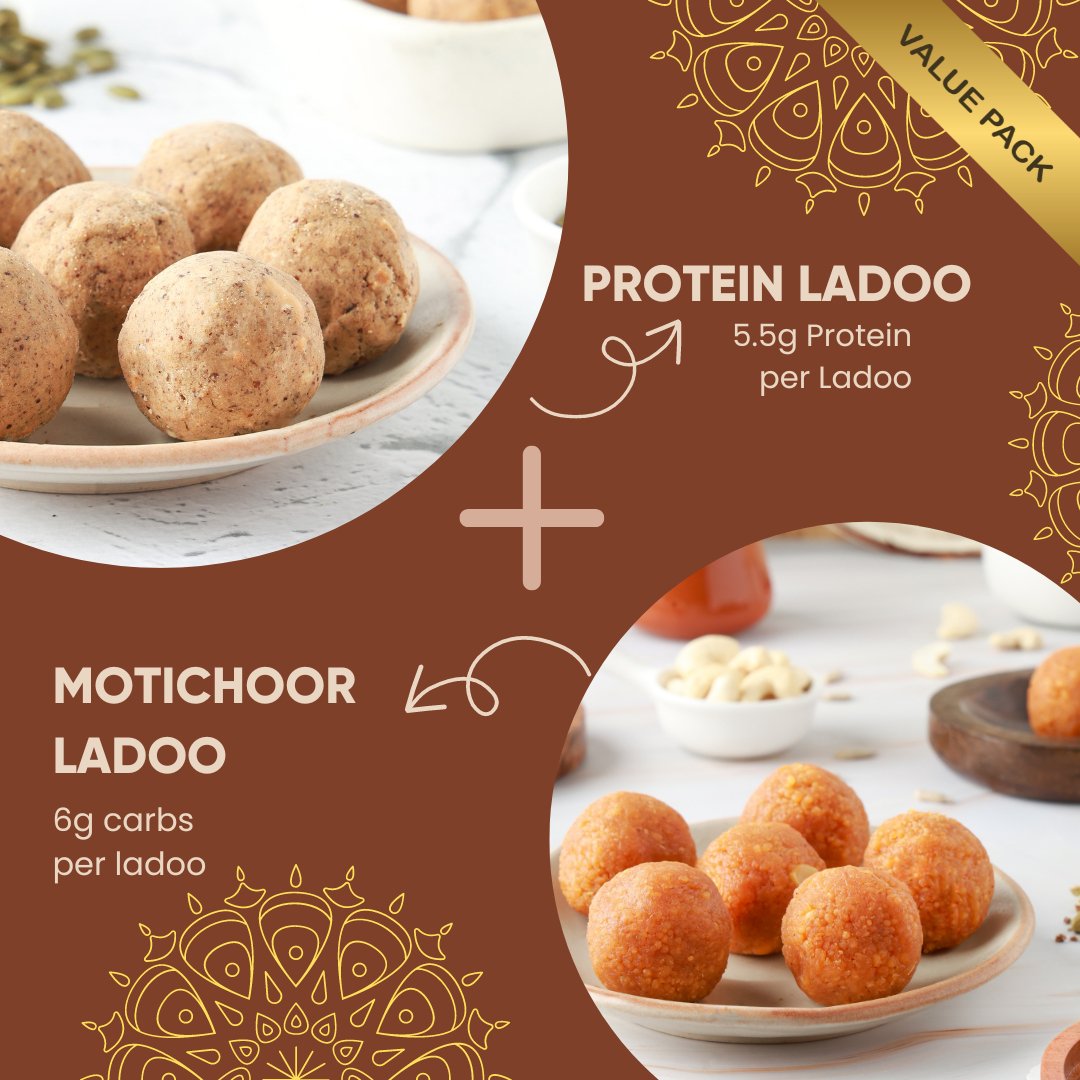 Ladoo Combo - Protein Ladoo + Motichoor Ladoo - Artinci#sugar - free##diabetic - friendly##weightloss#