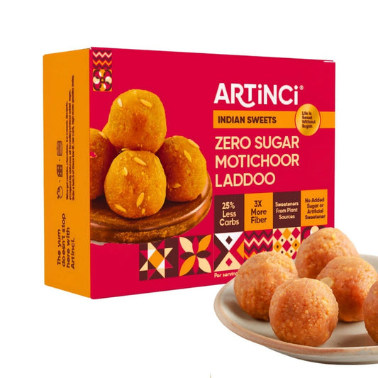 Motichoor Ladoo (200gms) | Made with Pure desi ghee | Sugar free | Diabetic Friendly - Artinci#sugar - free##diabetic - friendly##weightloss#