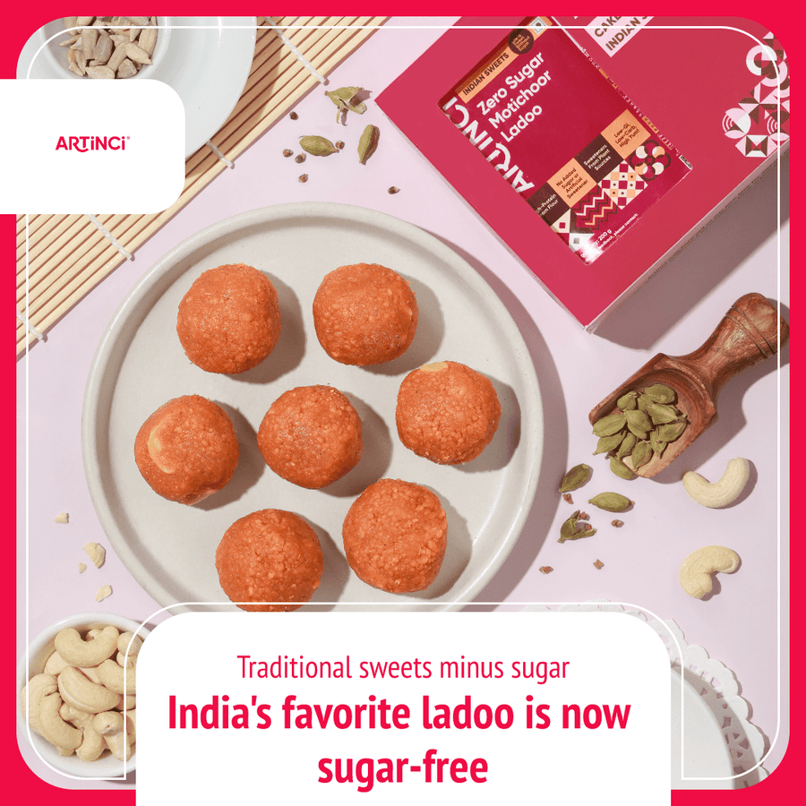 Motichoor Ladoo | Made with desi ghee | Sugar free | Diabetic Friendly - Artinci#sugar - free##diabetic - friendly##weightloss#