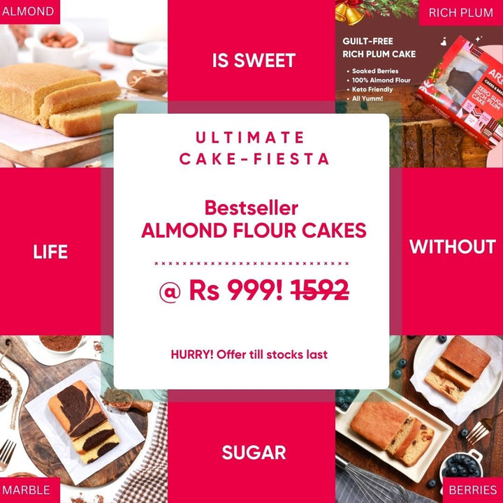 Ultimate Year End offer - Buy 4 Bestseller cakes for 999rs - Artinci#sugar - free##diabetic - friendly##weightloss#